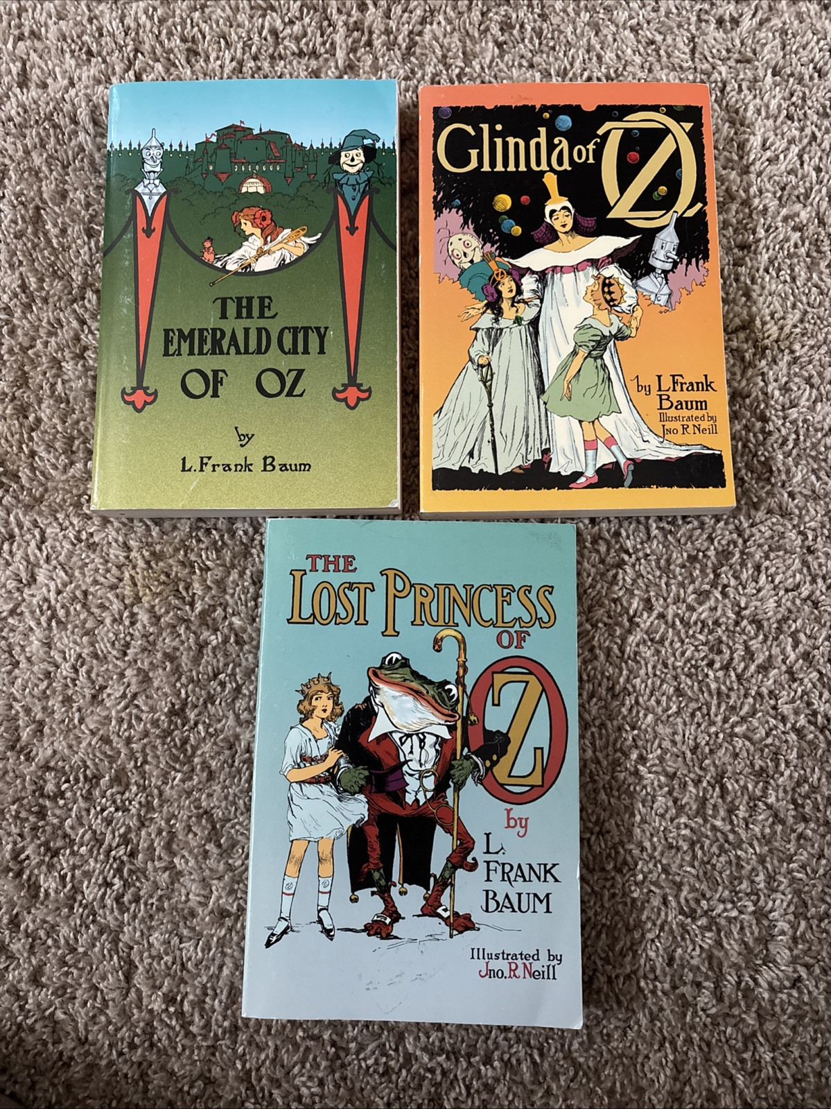 Set Of 3 OZ Books Baum 2002 VGC Glinda,, Emerald City, Lost Princess