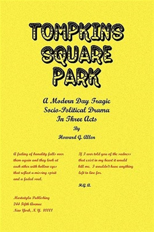Tompkins Square Park, Paperback by Allen, Howard, Like New Used, Free shippin…