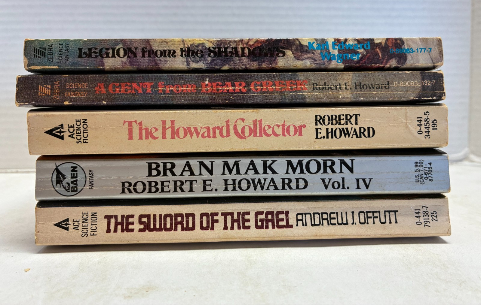 C5 Robert E Howard Fantasy/Adventure 5-Paperback Book Collection 1966