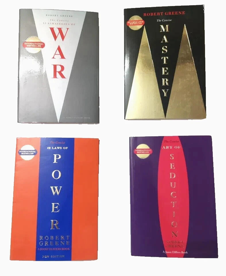 Robert Greene 4 Books Collection Set [CONCISE 48 Laws Power, Seduction, Mastery,