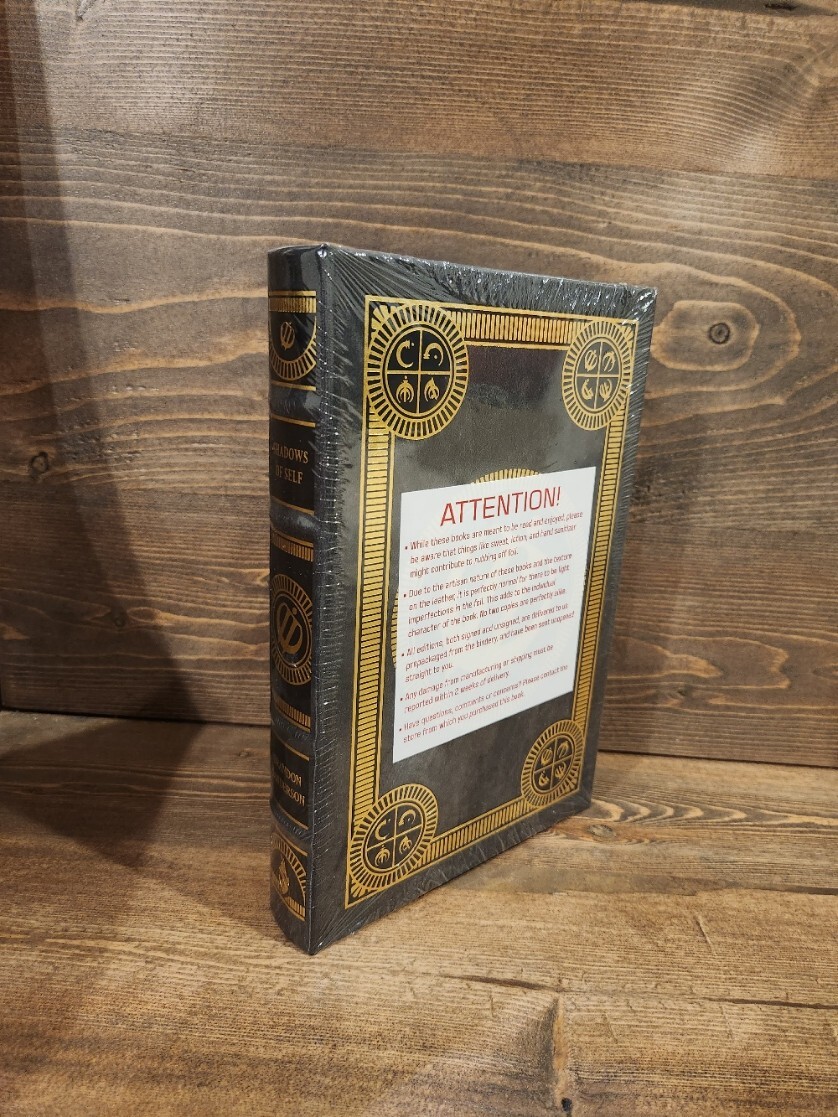 Mistborn: Shadows of Self Brandon Sanderson Leatherbound SEALED Wax and Wayne
