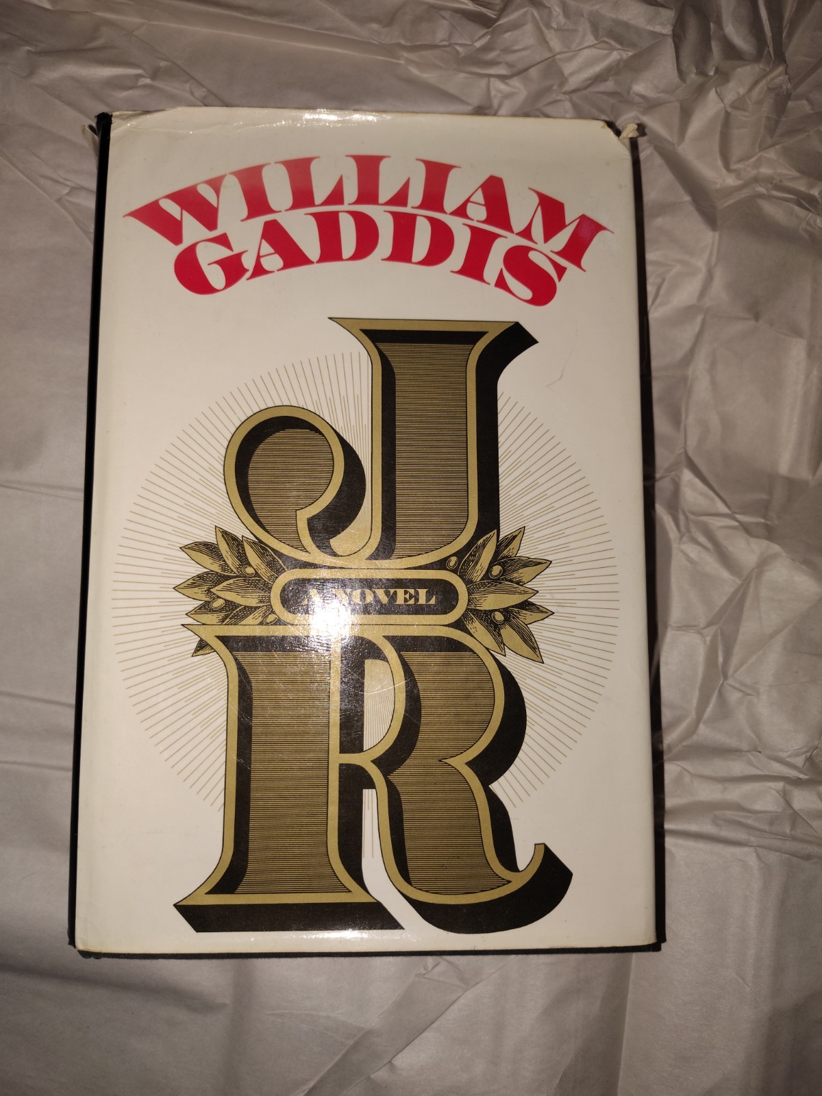 William Gaddis – JR, True First Edition, First Printing – Not BCE ,VG+ Mylar Cov