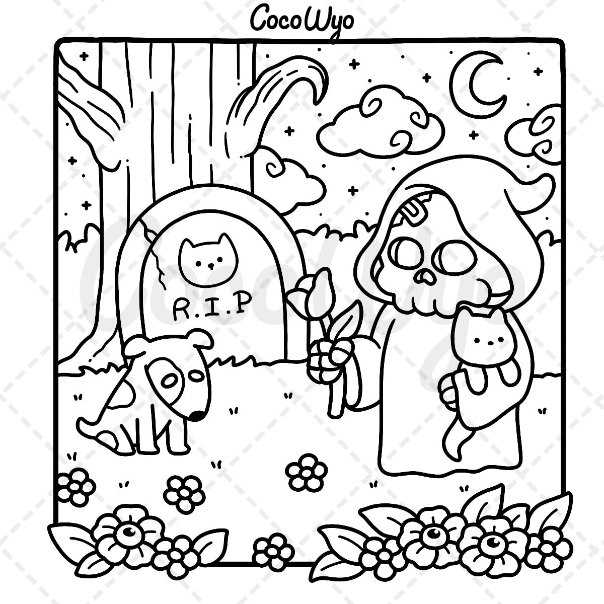 Spooky Cutie by Coco Wyo: Coloring Book for Adults and Teens | Paperback