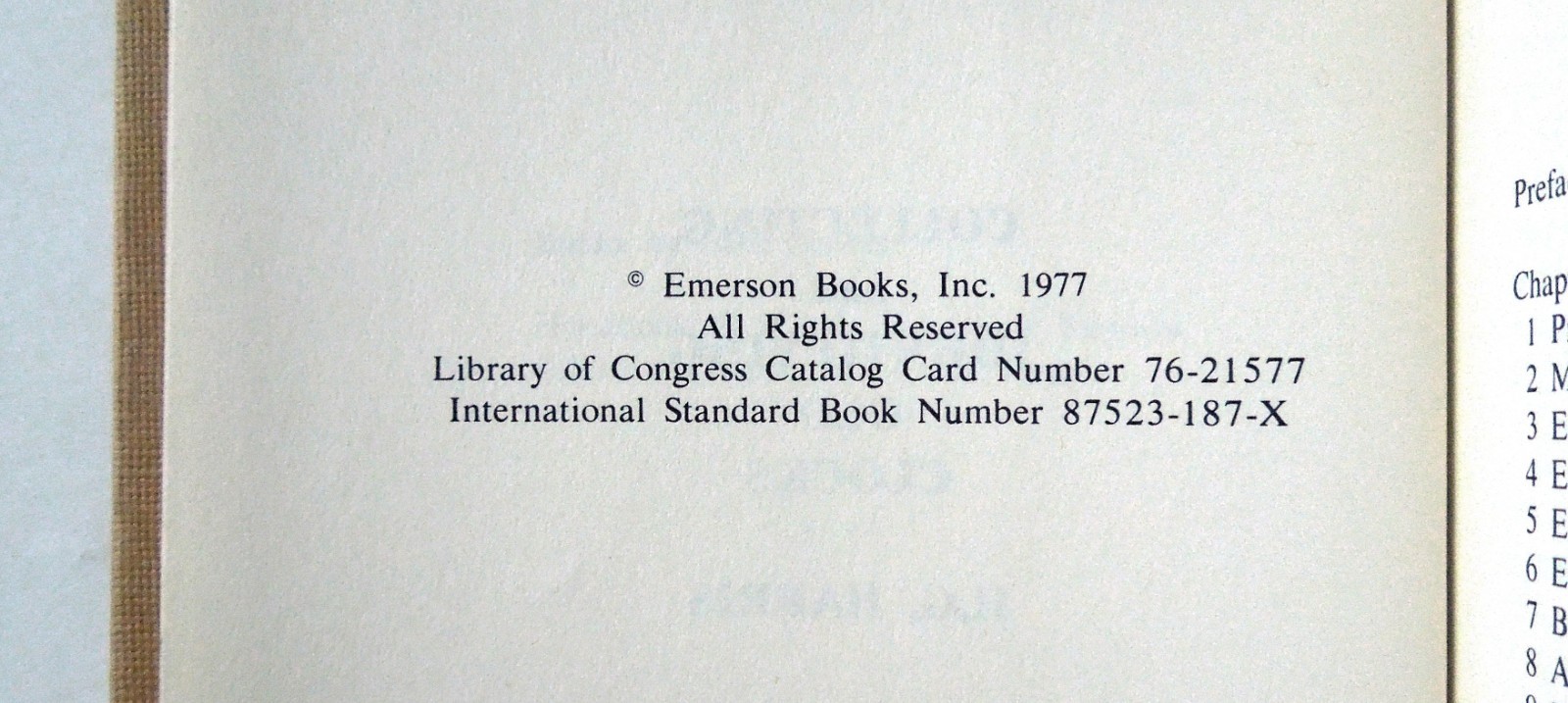 Collecting and Identifying Old Clocks – H.G. Harris, 1977 hc, Emerson Books Inc.