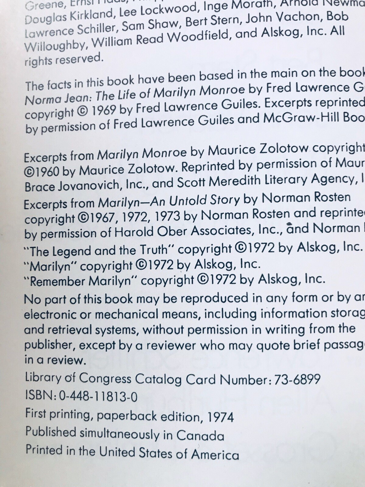 Marilyn A BIOGRAPHY Norman Mailer First Edition Paperback 1974