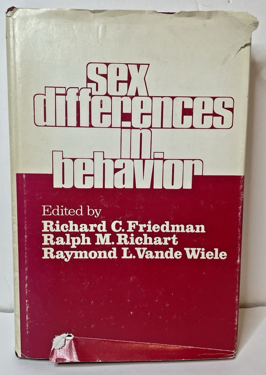Sex Differences in Behavior HC Book Biomedical Health John Wiley 1974 Rare Vtg