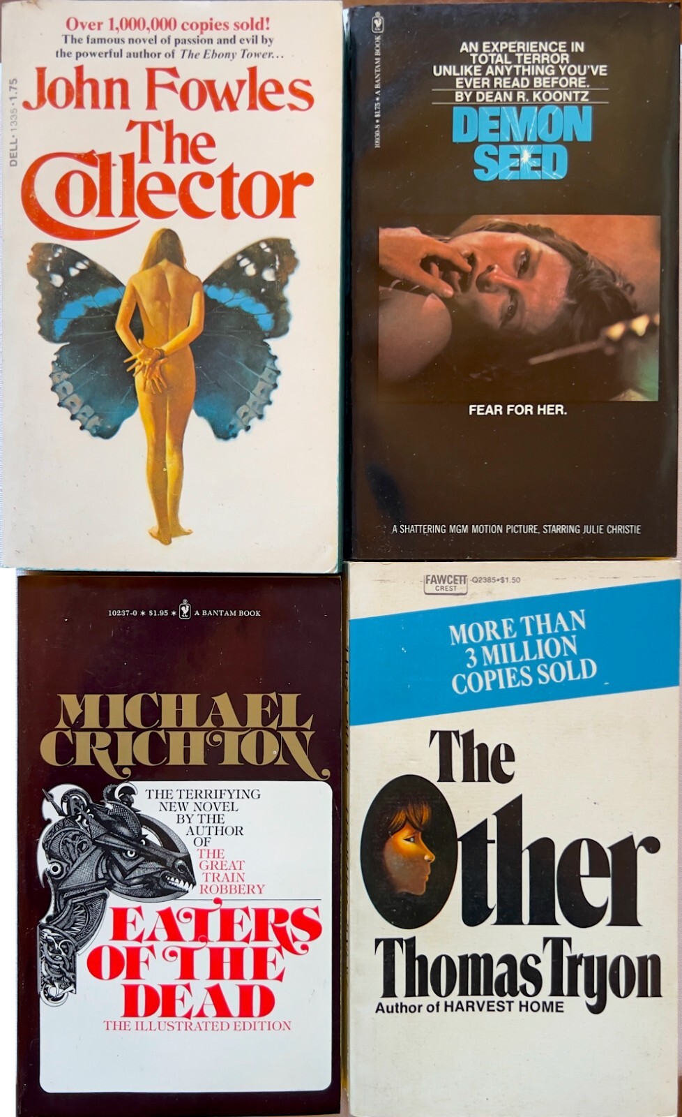 12 Sets of 4 Notable Paperback Books From 1970s You Chose Any 4- Horror, Fantasy