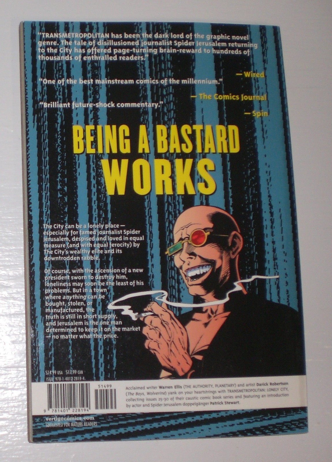 2009 Transmetropolitan 5 Lonely City by Warren Ellis Graphic Novel paperback bk