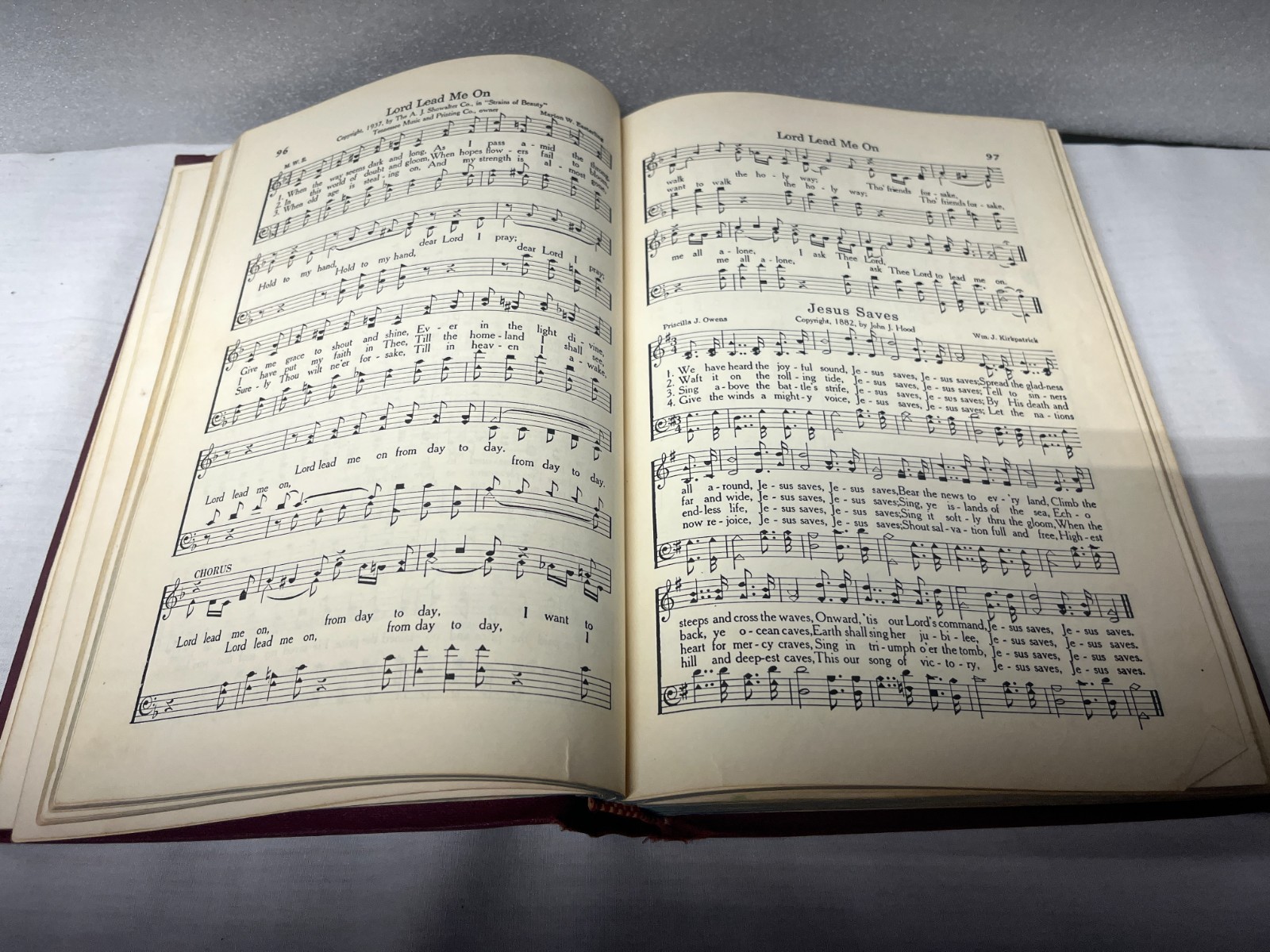 CHURCH HYMNAL SHAPED NOTES ONLY 1951 HARDBACK TENNESSEE MUSIC