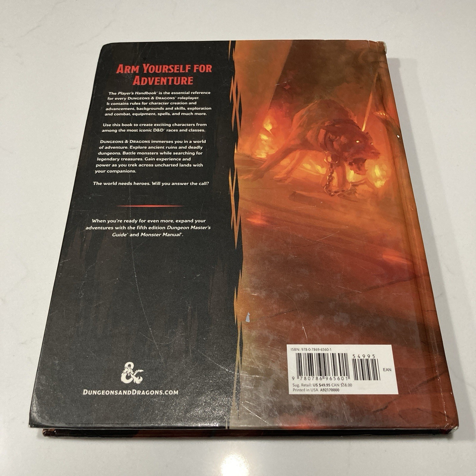 Dungeons and Dragons Player’s Handbook 5th Edition Hardcover D&D Fair/Acceptable
