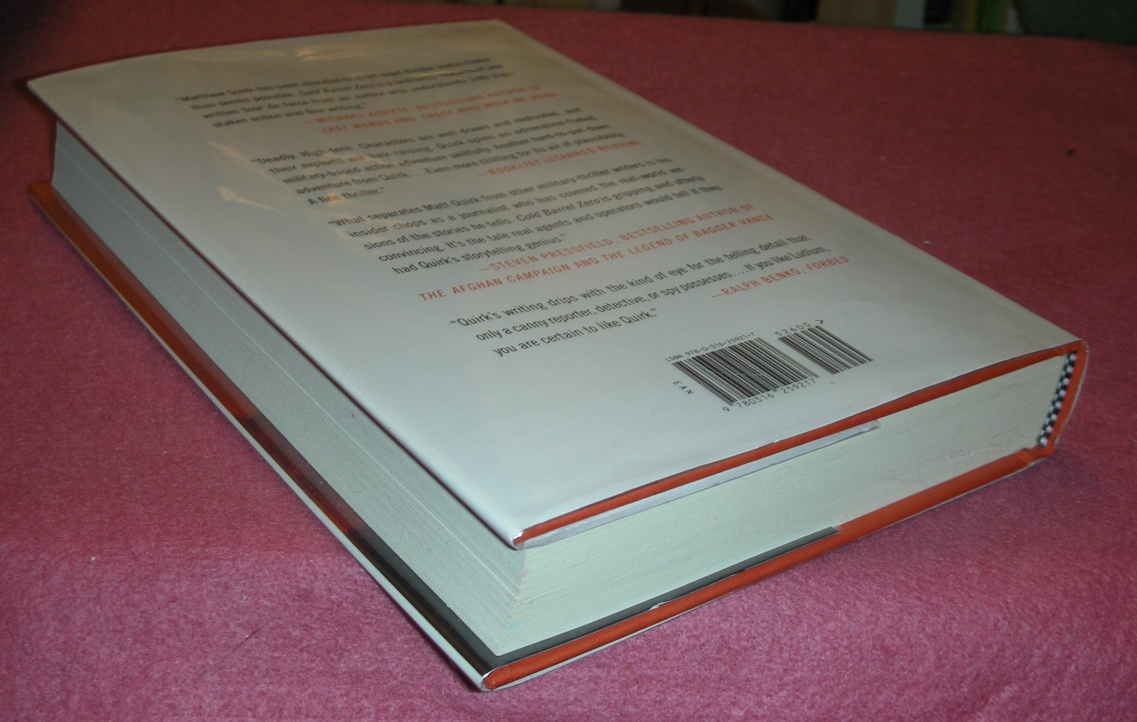 COLD BARREL ZERO by Matthew Quirk 2016 HC/DJ ~ 1st Ed 1st Print + Cover ~ MINT