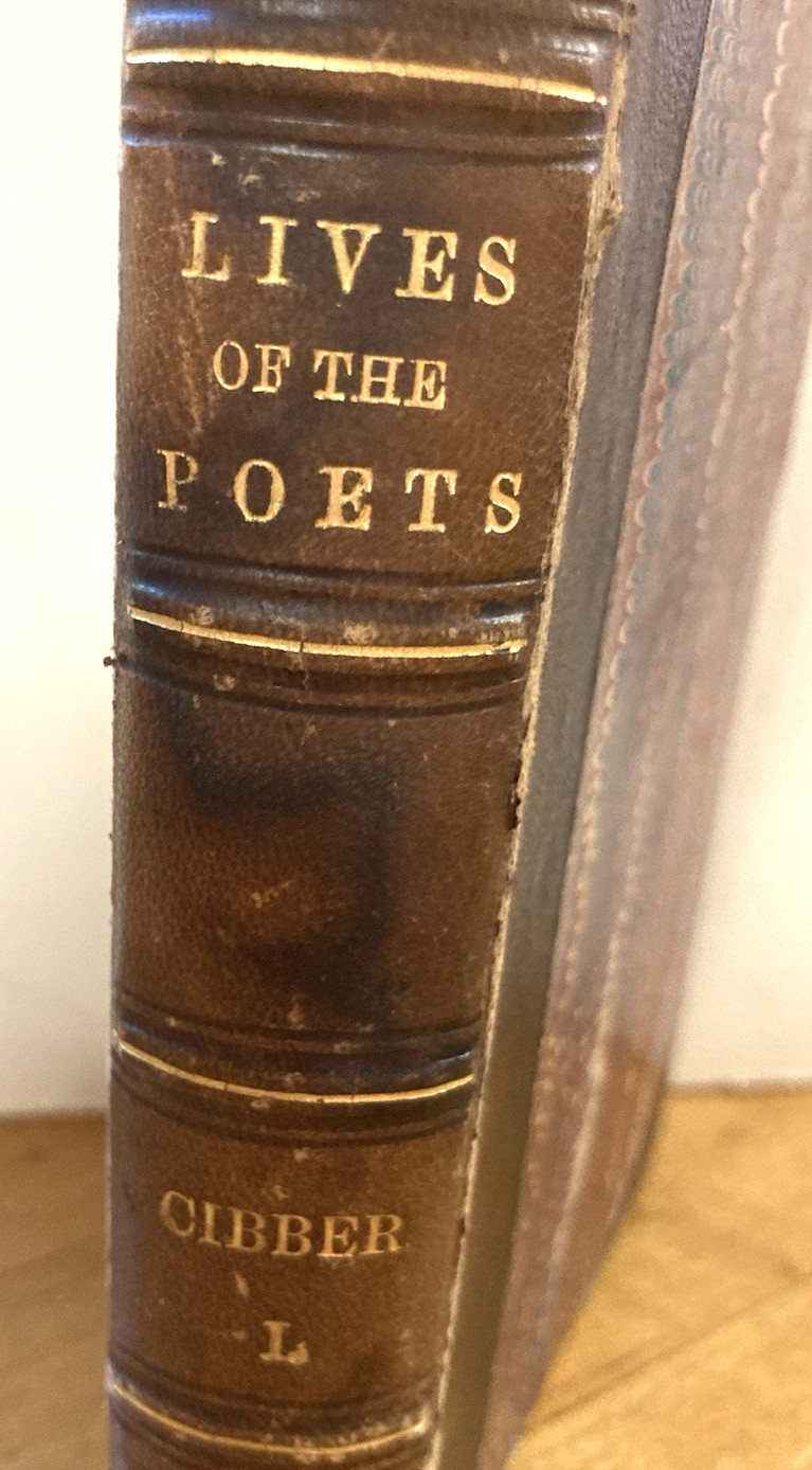 ANTIQUE-1753-THE LIVES of the POETS by Mr Cibber-Vol # 1-CHAUCER-SHAKESPEAR-MORE
