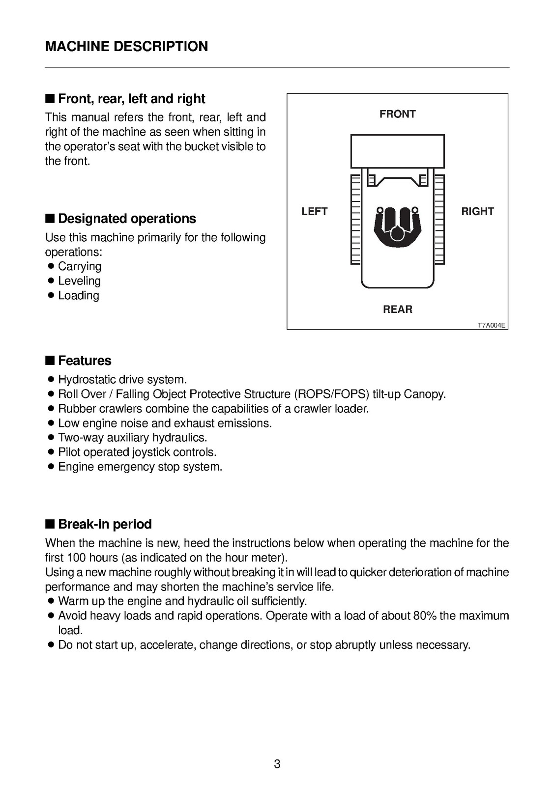 TAKEUCHI TL 120 130 140 150 SERIES OPERATORS MANUAL BIND – TOUGH COVERS