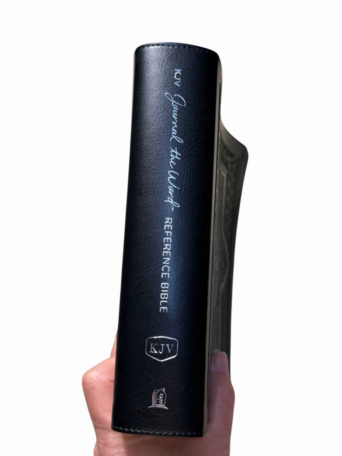 KJV Journal the Word Reference Bible Leathersoft Black Silver Letter Comfort..