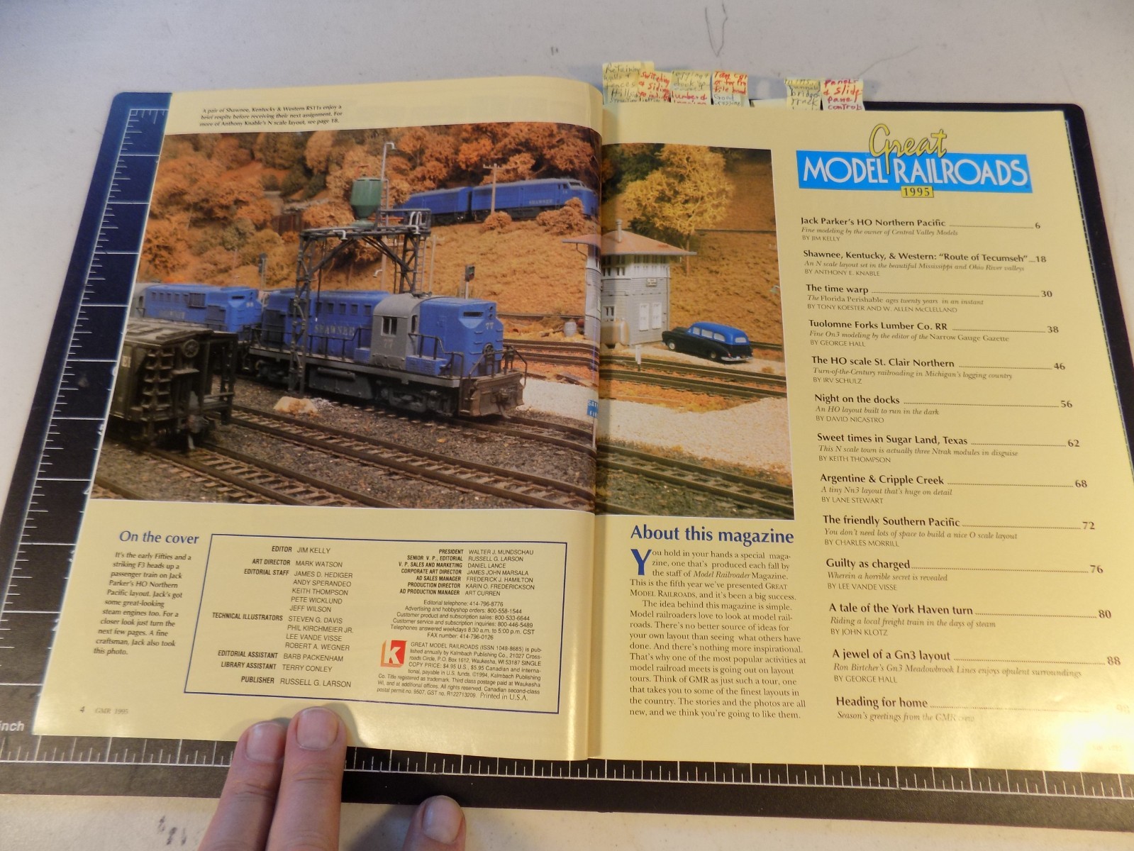 Model Railroader Great Model Railroads, 1995, 8 layouts 98pgs annotated (071554)
