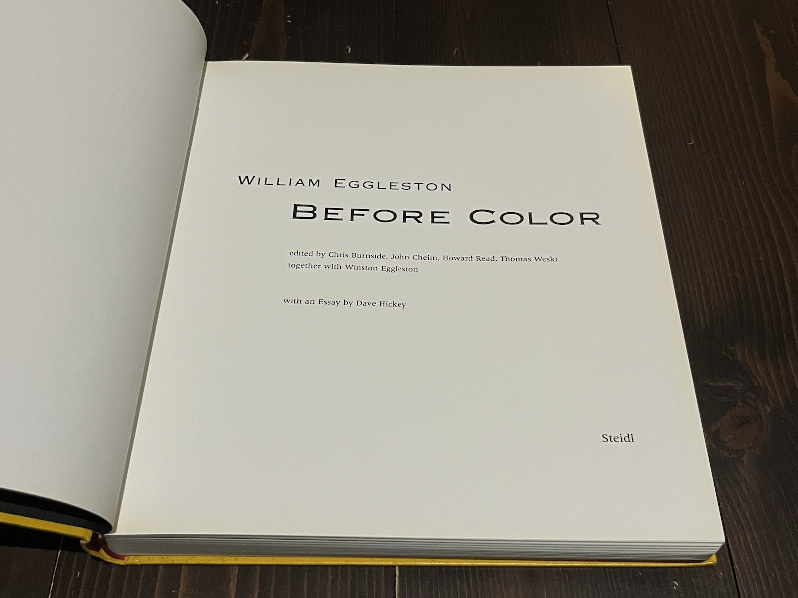 William Eggleston BEFORE COLOR STEIDL PHOTO BOOK 2010 1ST EDITION USED