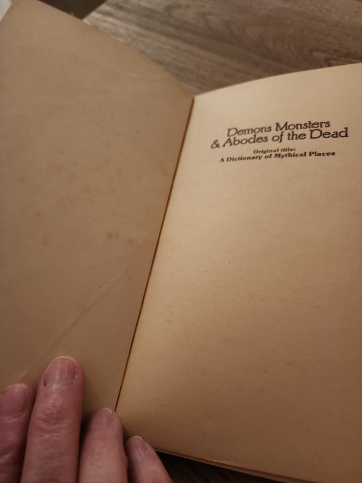 Demons, Monsters and Abodes of the Dead, Robin Palmer Dict. of Mythical Places