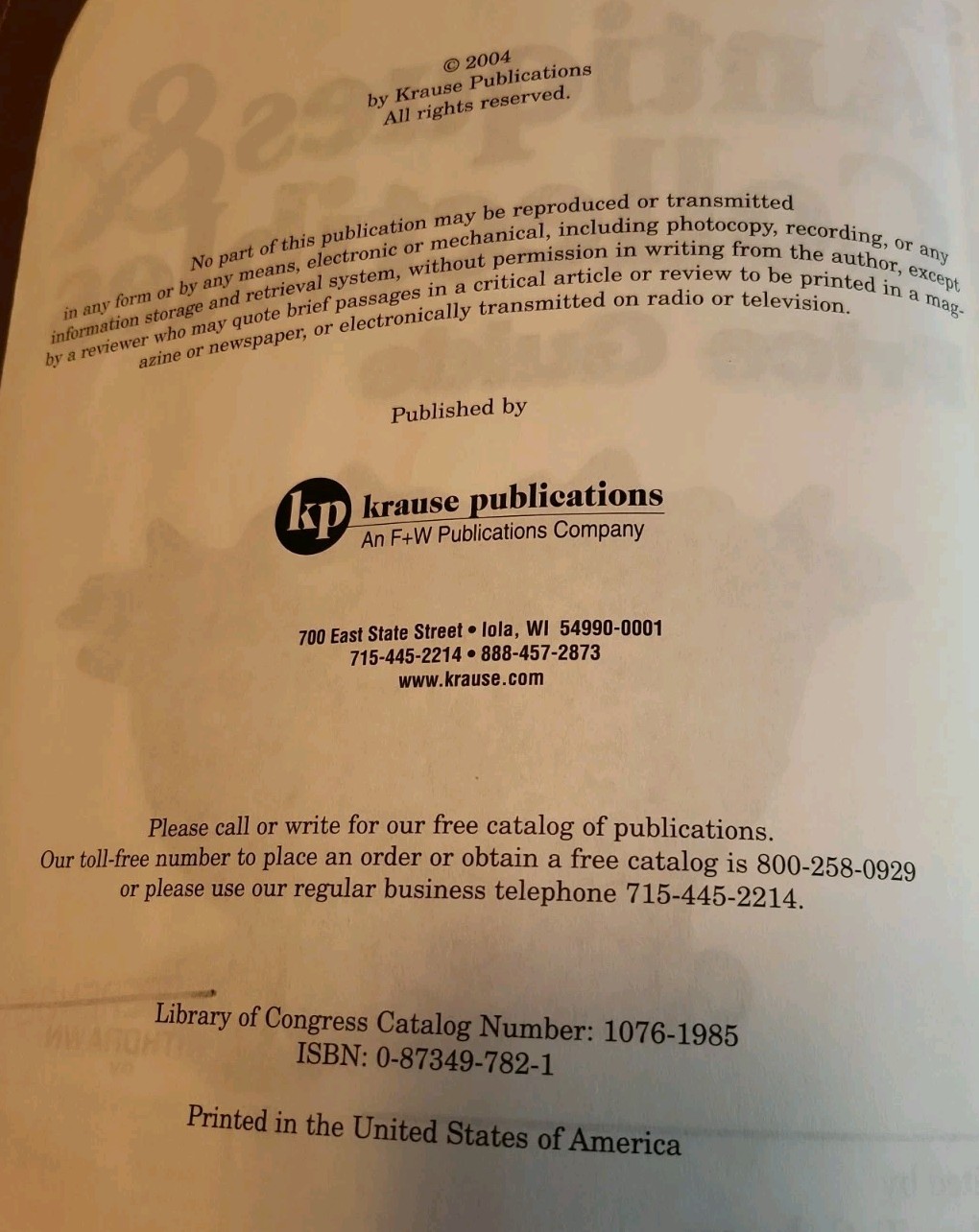 Warmam’s Antiques and Collectibles Price Guide- 38th Edition by Ellen T. Schroy