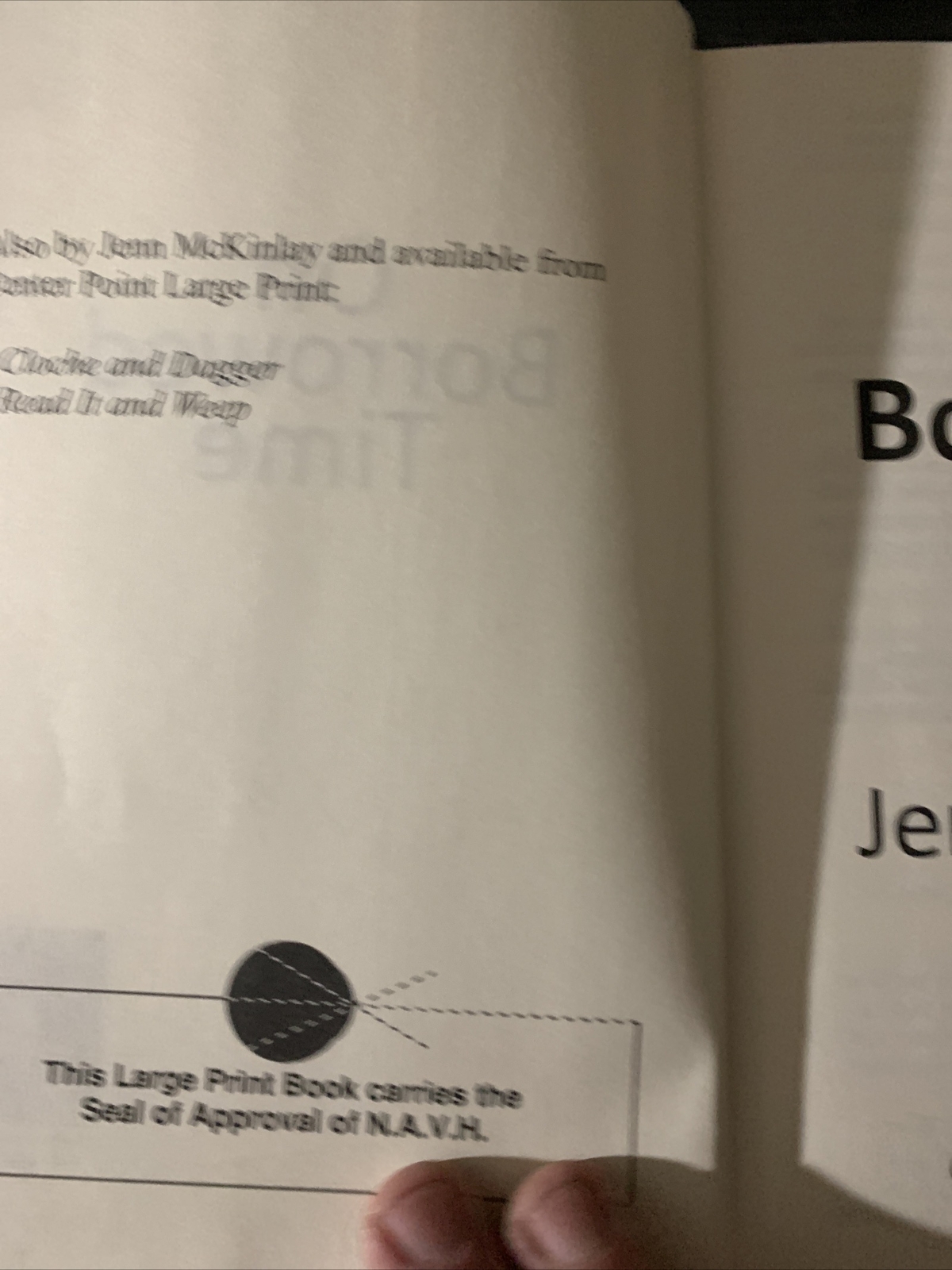 Jenn McKinlay On Borrowed Time Large Print Library Edition 2014