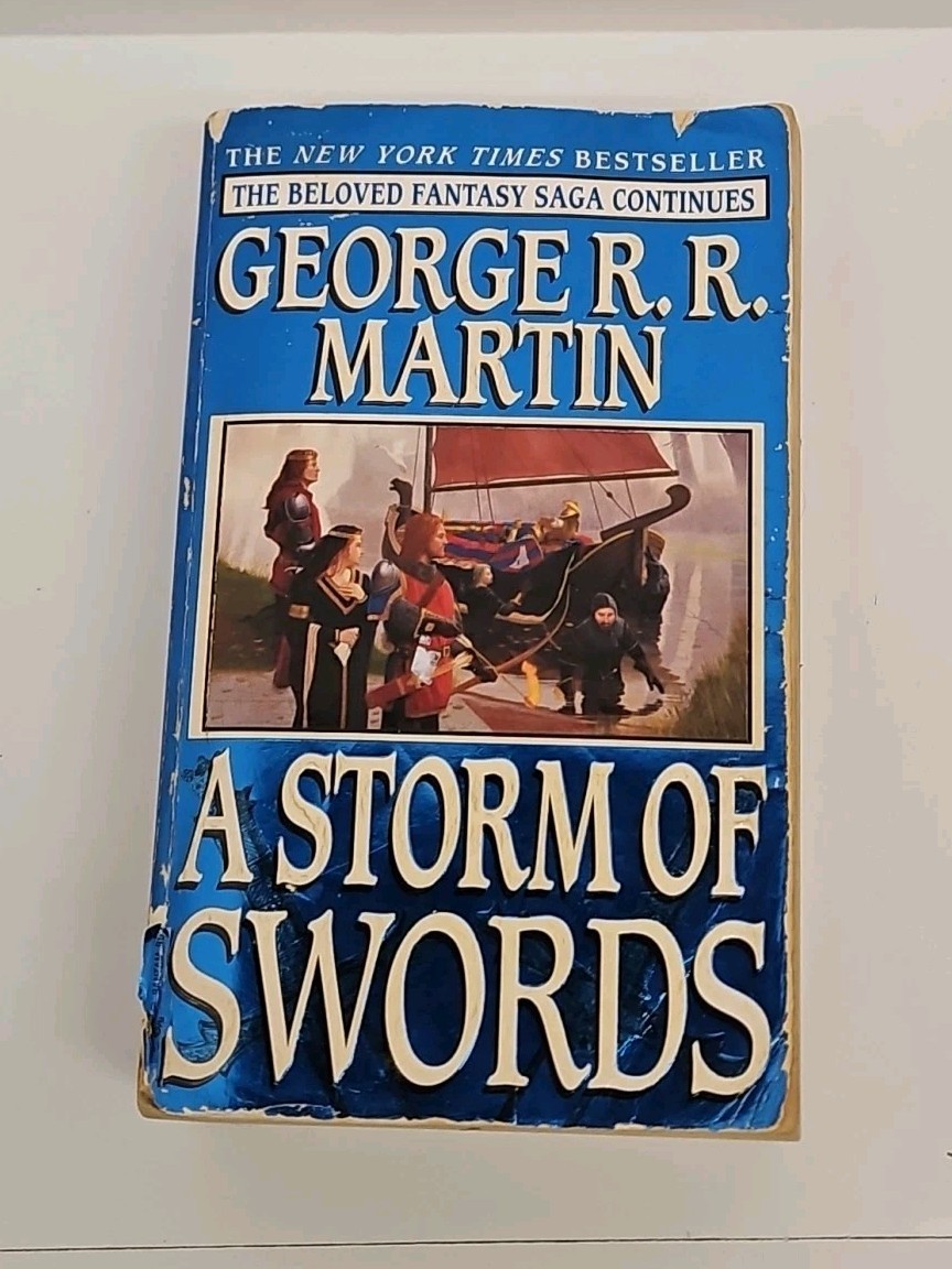 A Storm of Swords George R.R. Martin Vintage Book Paperback Bantam Blue