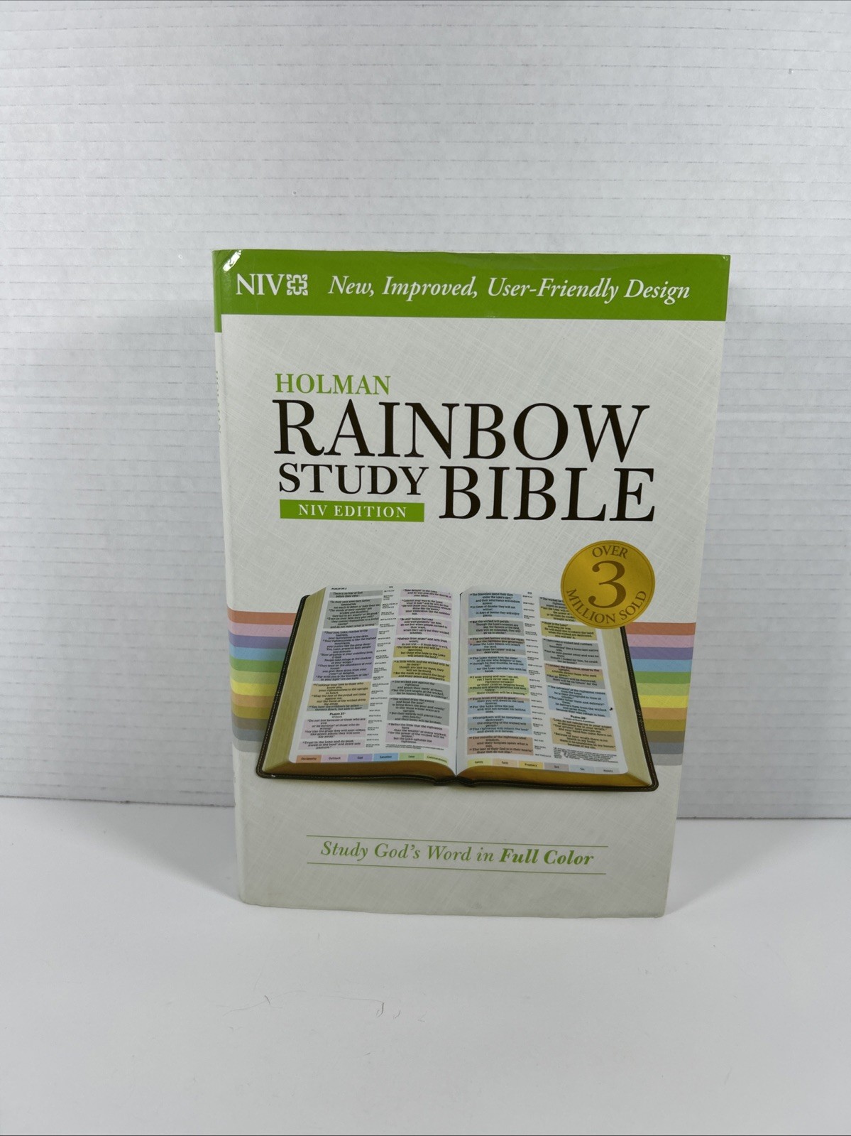 NIV Rainbow Study Bible Full Color Holman Bold-Line Edition Hardcover w/ Jacket