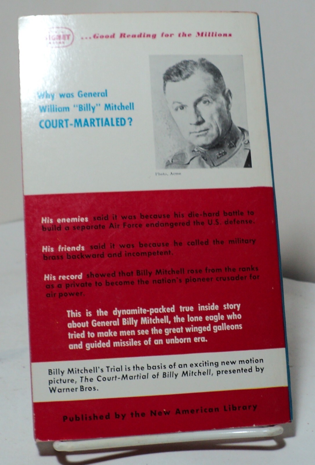 General Billy Mitchell by Roger Burlingame – Signet S1280 – 1956