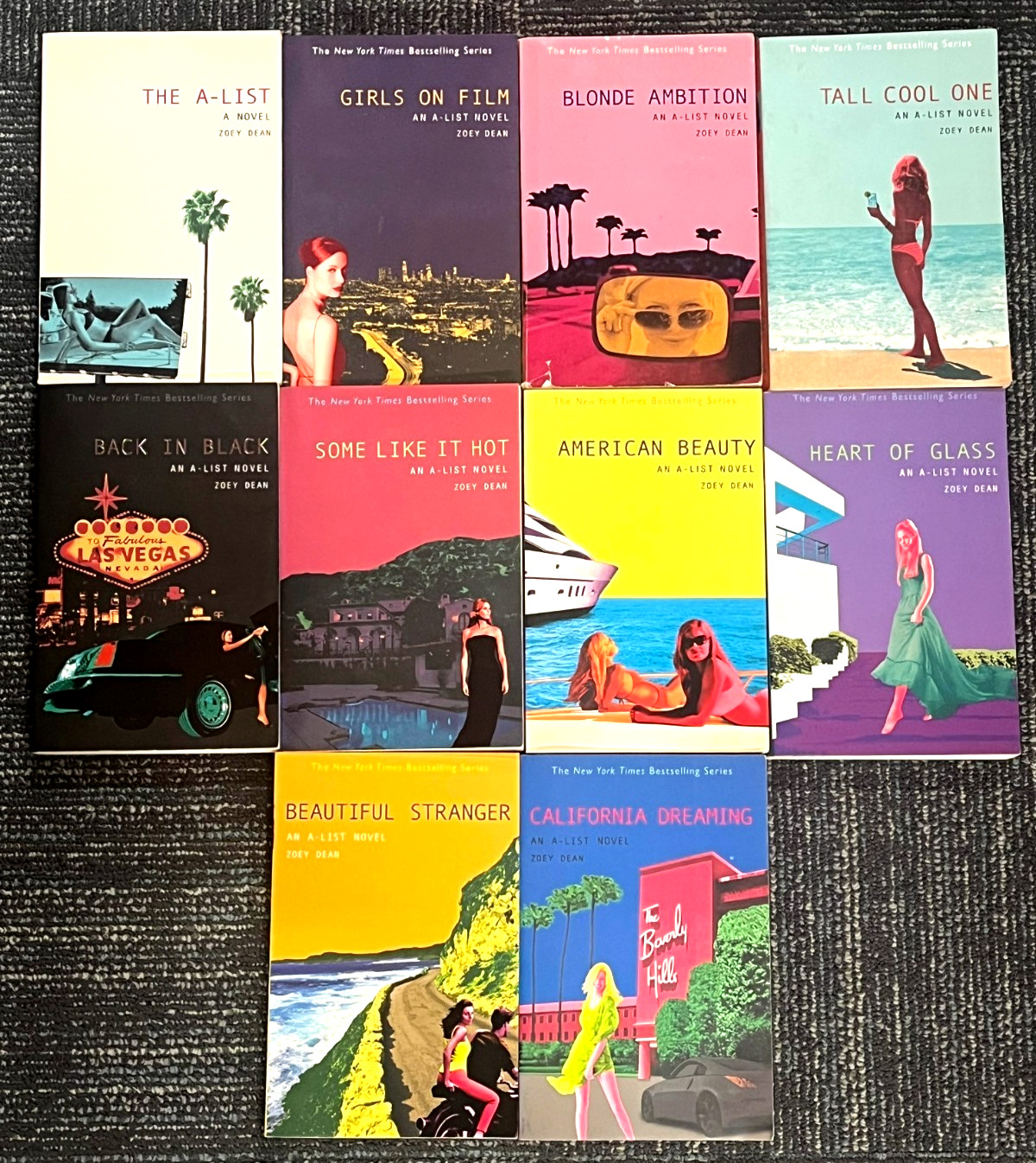 A-List Complete Set Series 10 Book Set by Zoey Dean (w/ California Dreaming) Lot