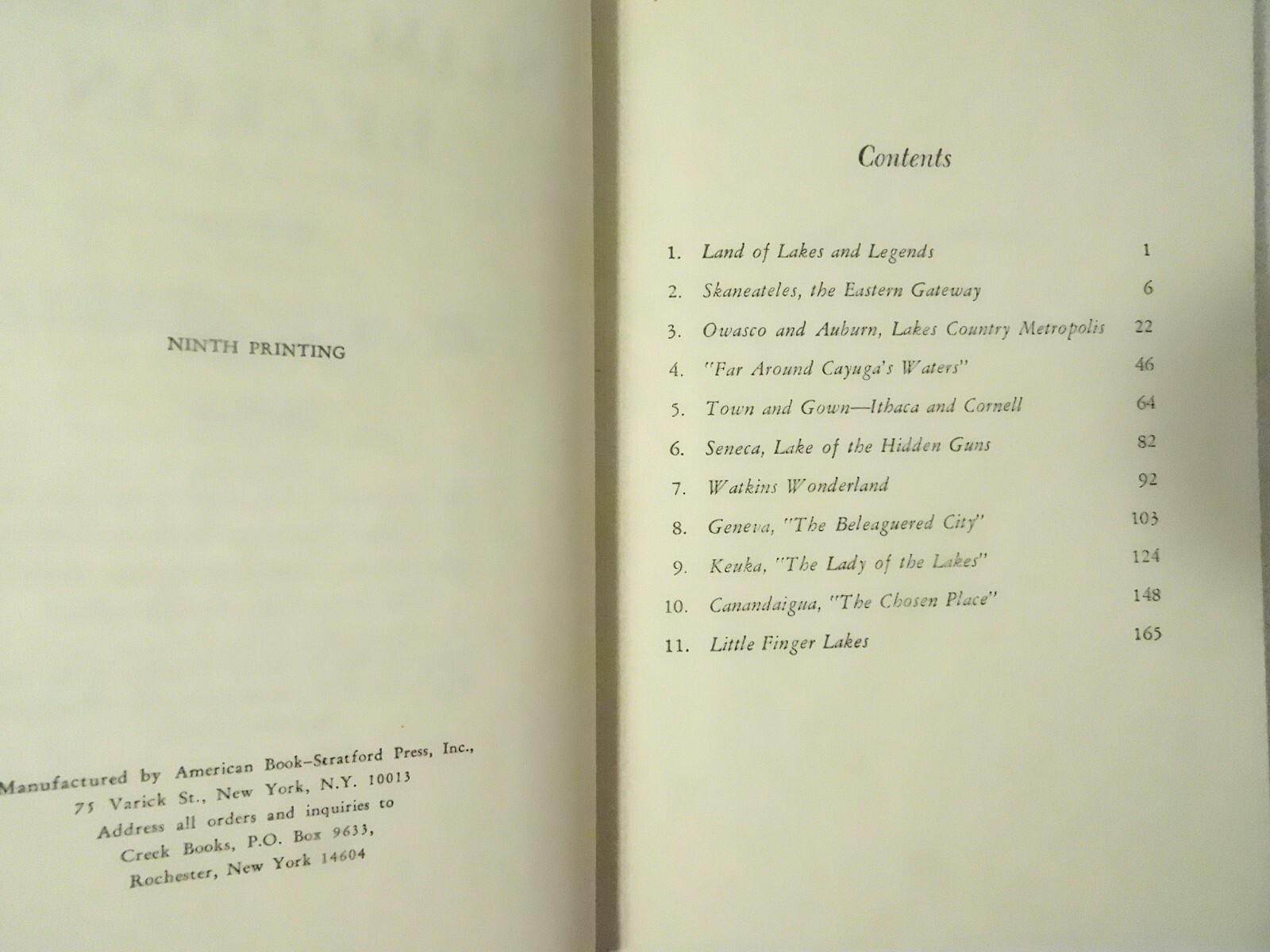 Slim Fingers Beckon-Arch Merrill-Finger Lakes of New York 1980’s- 9th Printing