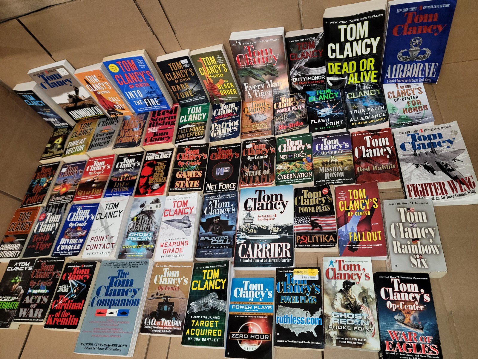 Lot of 10 TOM CLANCY JACK RYAN NET FORCE OP CENTER POWER PLAYS PAPERBACK *RANDOM