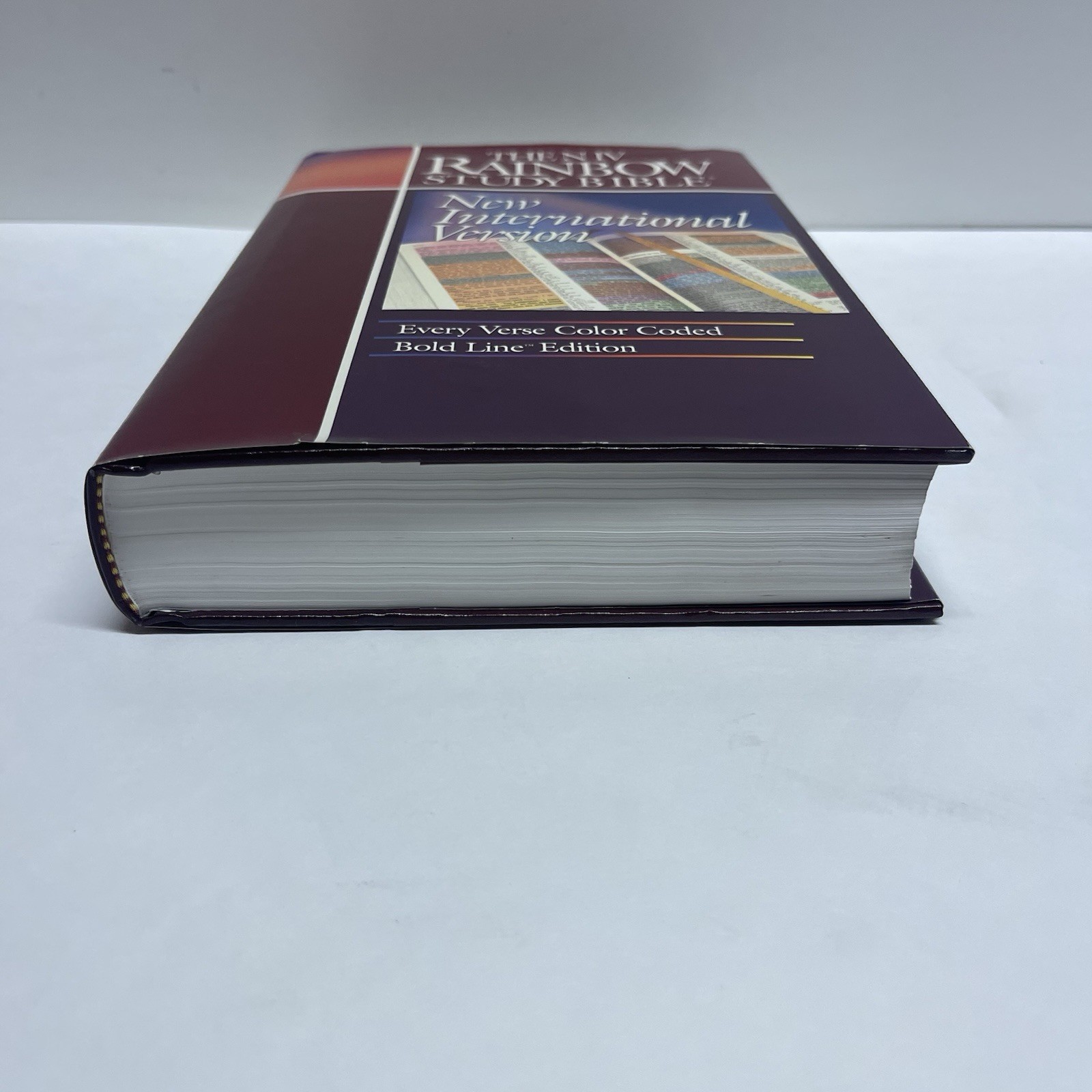 NIV Rainbow Study Bible New International Version Color Bold Line 1992 Hardcover
