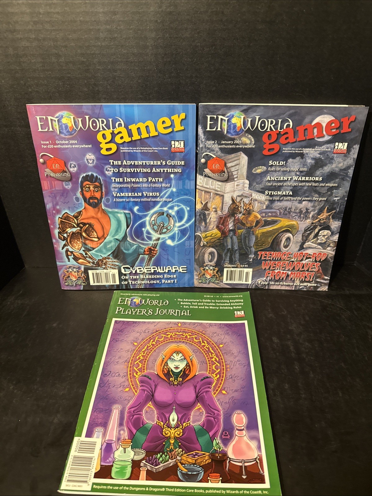 En World Gamer Lot Issues #1 #2 #1 d20 Wizards of the Coast RPG NEW 27B