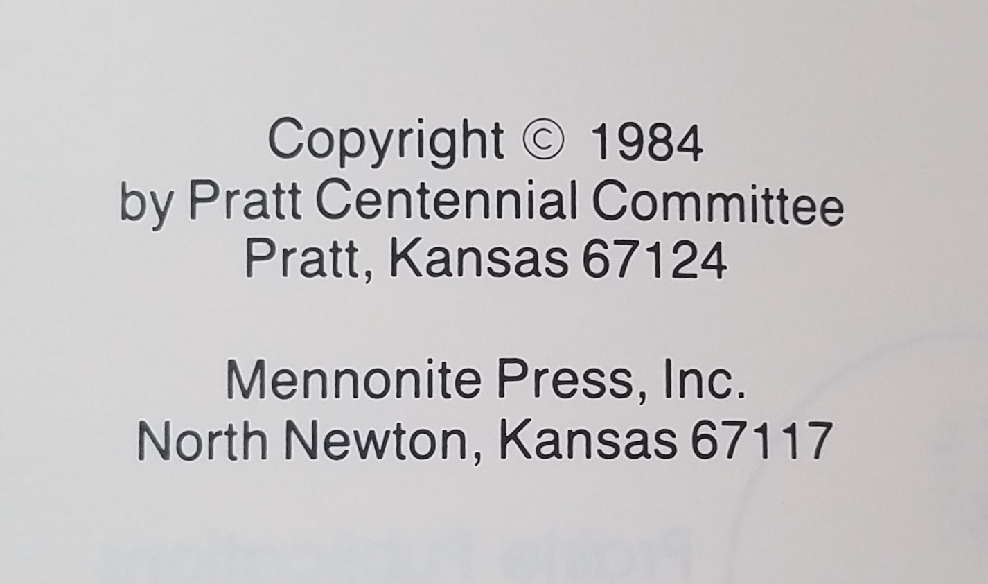 Pratt, Kansas A Centennial View 1884- 1984 Softcover 127 Pages