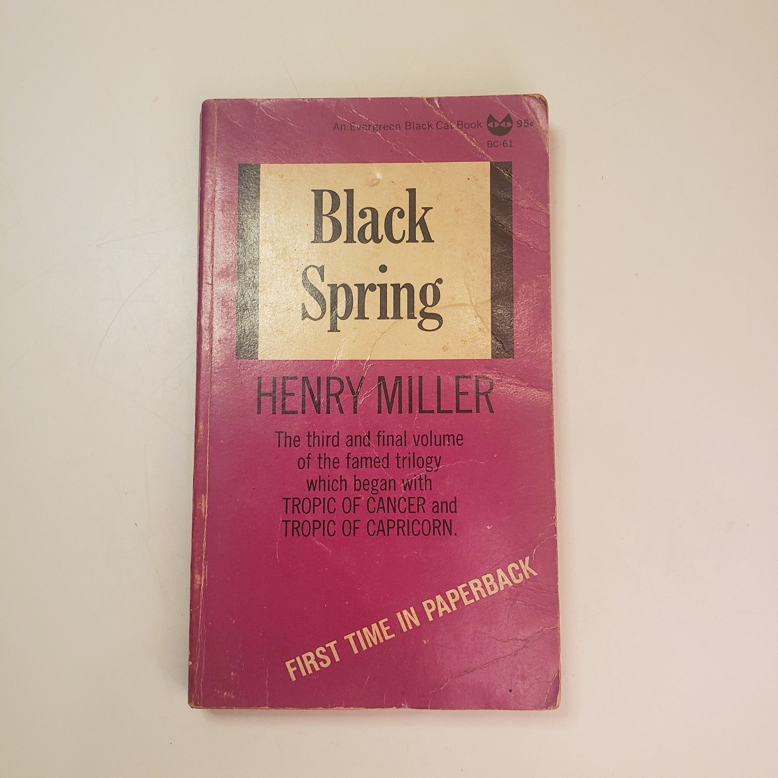1st Printing VTG Black Spring Henry Miller 1963 Grove Press Evergreen Edition