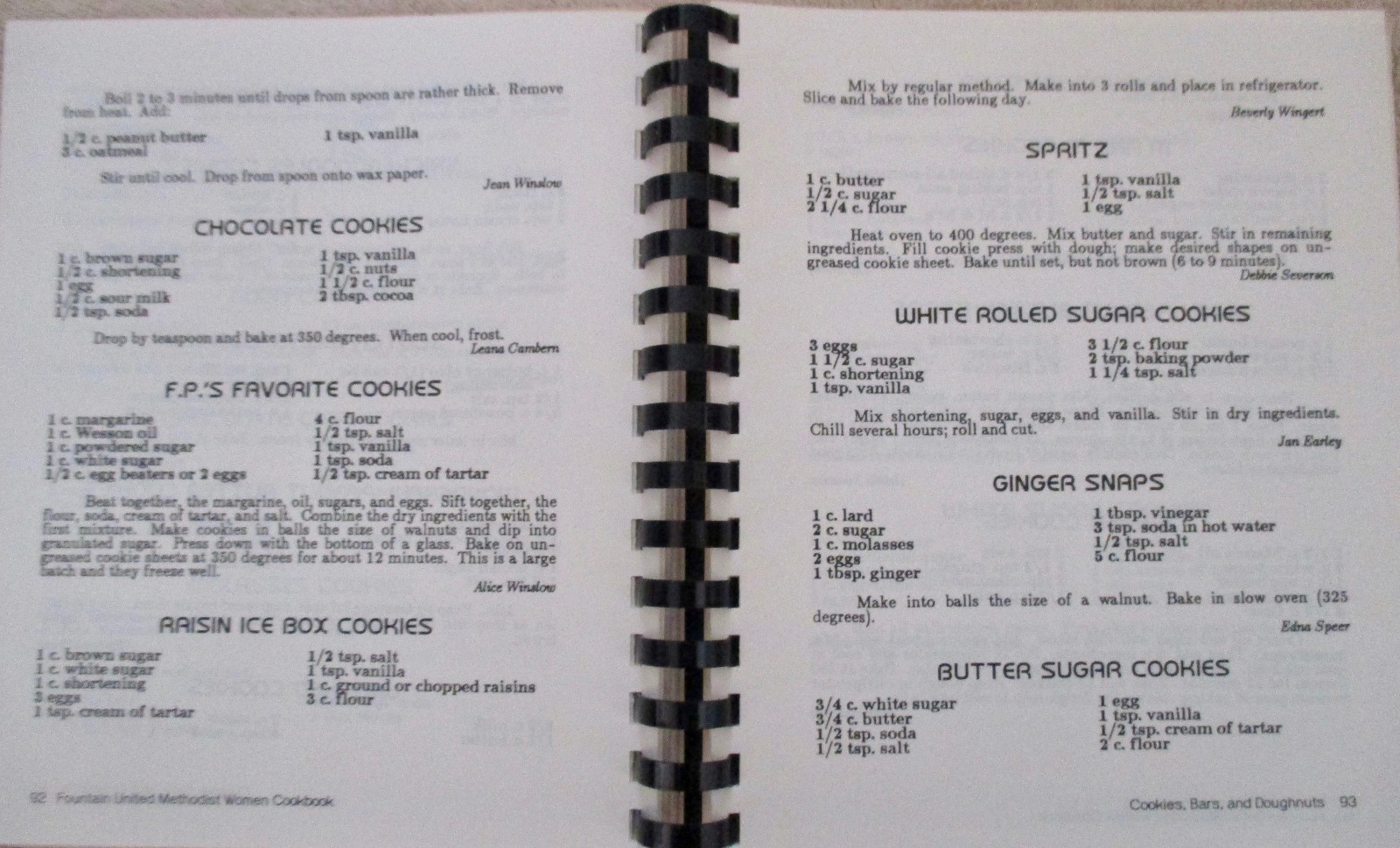 1989 Fountain, MN Minnesota vintage United Methodist Church Cookbook cook book