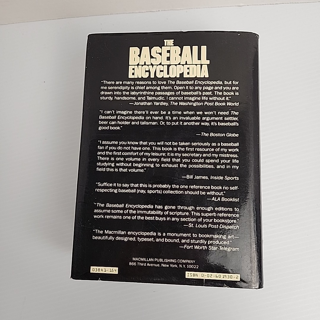The Baseball Encyclopedia 6th Edition Joseph L. Reichler HCDJ 1985 Macmillian