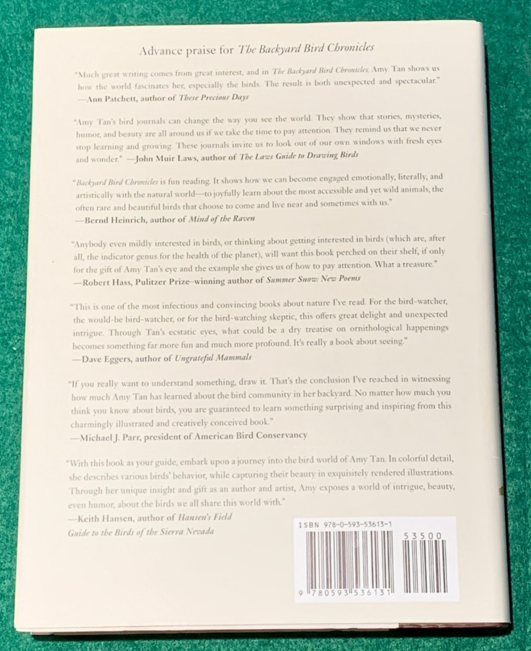 The Backyard Bird Chronicles Amy Tan SIGNED BOOKPLATE w/ Postcard 4th Print 2024