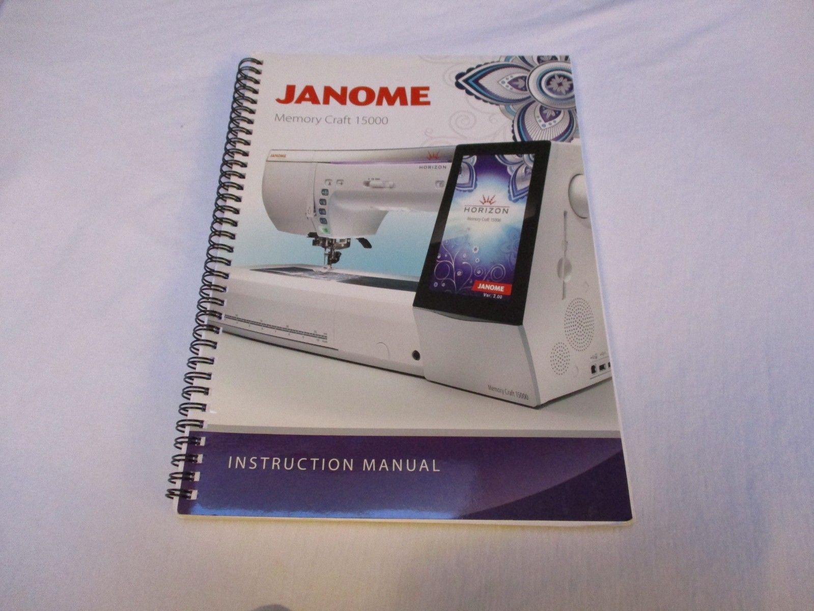 Janome Memory Craft 15000 Instruction Manual – Sewing, stitching – paperback VG!