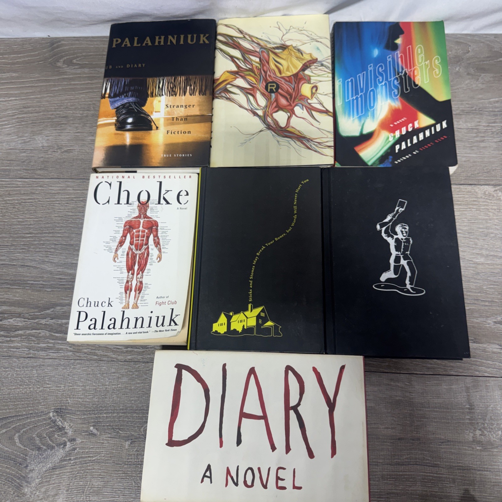 Chuck Palahniuk Book LOT Of 7 1st Addition Hardcovers & 2 Paperbacks