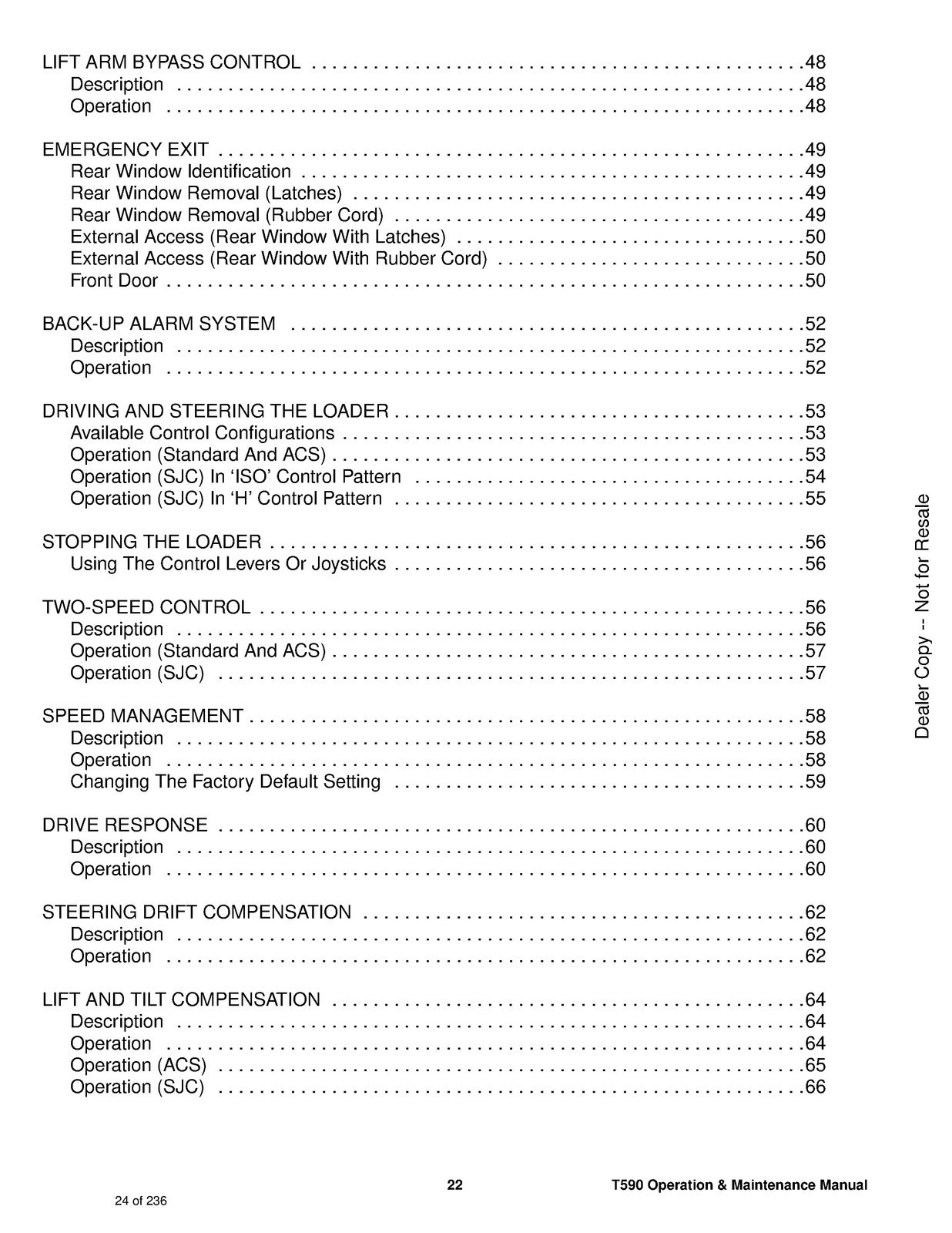 BOBCAT T590 Compact Track Loader Operators Manual 2018 – WIRE SECURED – COVERING