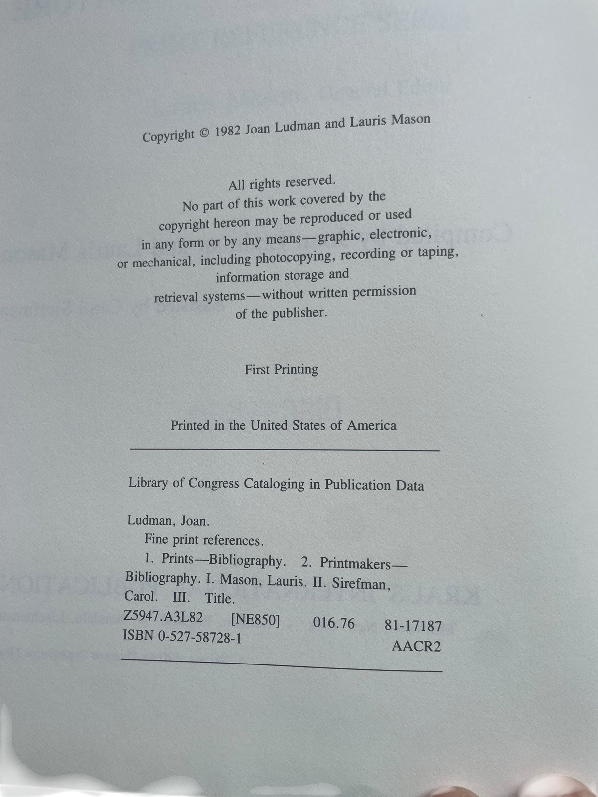 Fine Print References: A Selected Bibliography of Print-Related Literature