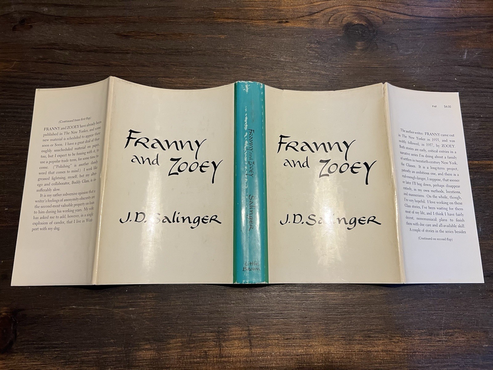 “Franny and Zooey” J D Salinger 1961 1st edition 3rd printing HCDJ $4.00 Classic