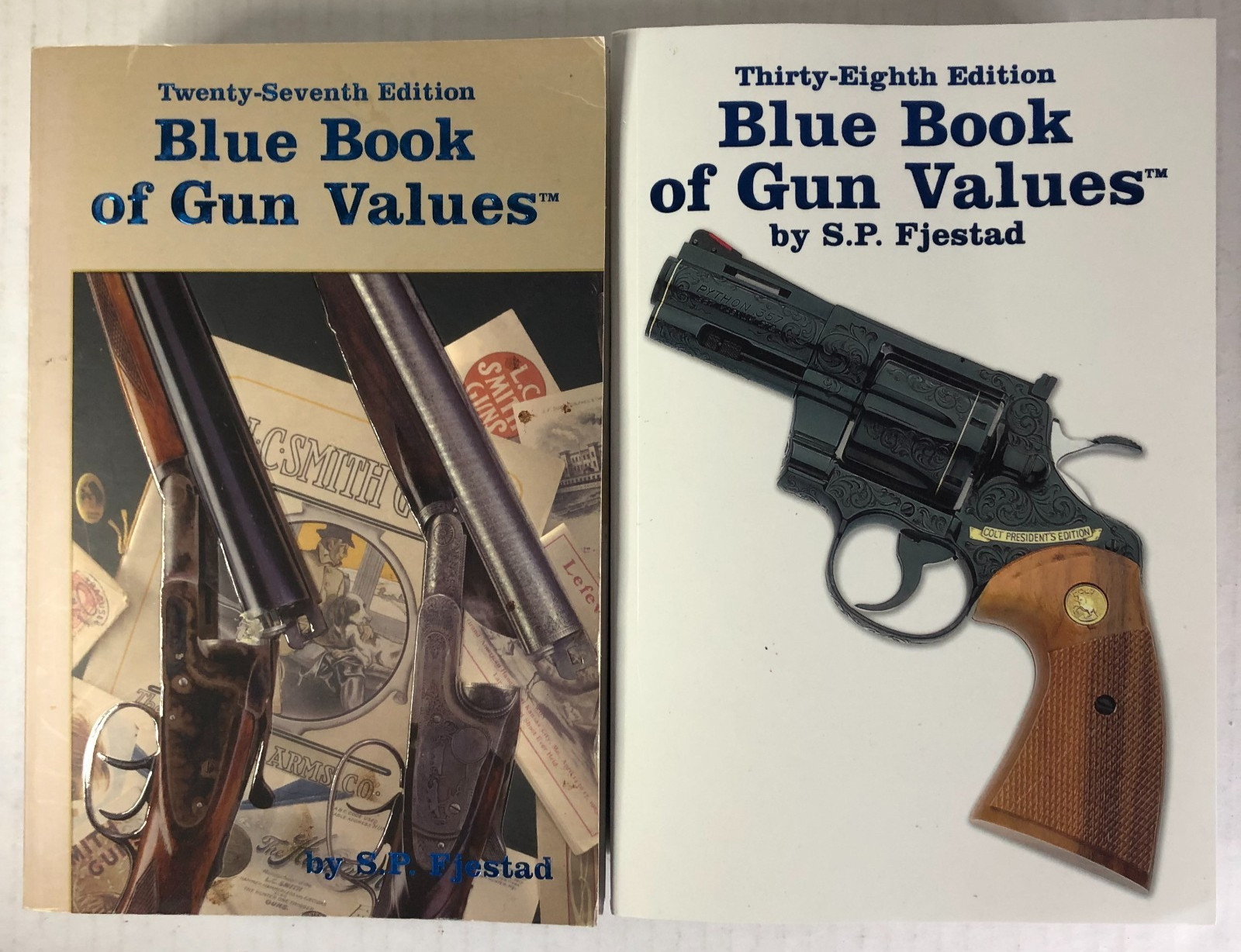 Blue Book of Gun Values LOT- 27th & 38th edition 2006 & 2017 paperback
