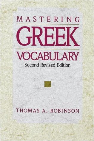 Mastering Greek Vocabulary (English and Greek Edition) – paperback Robinson,…