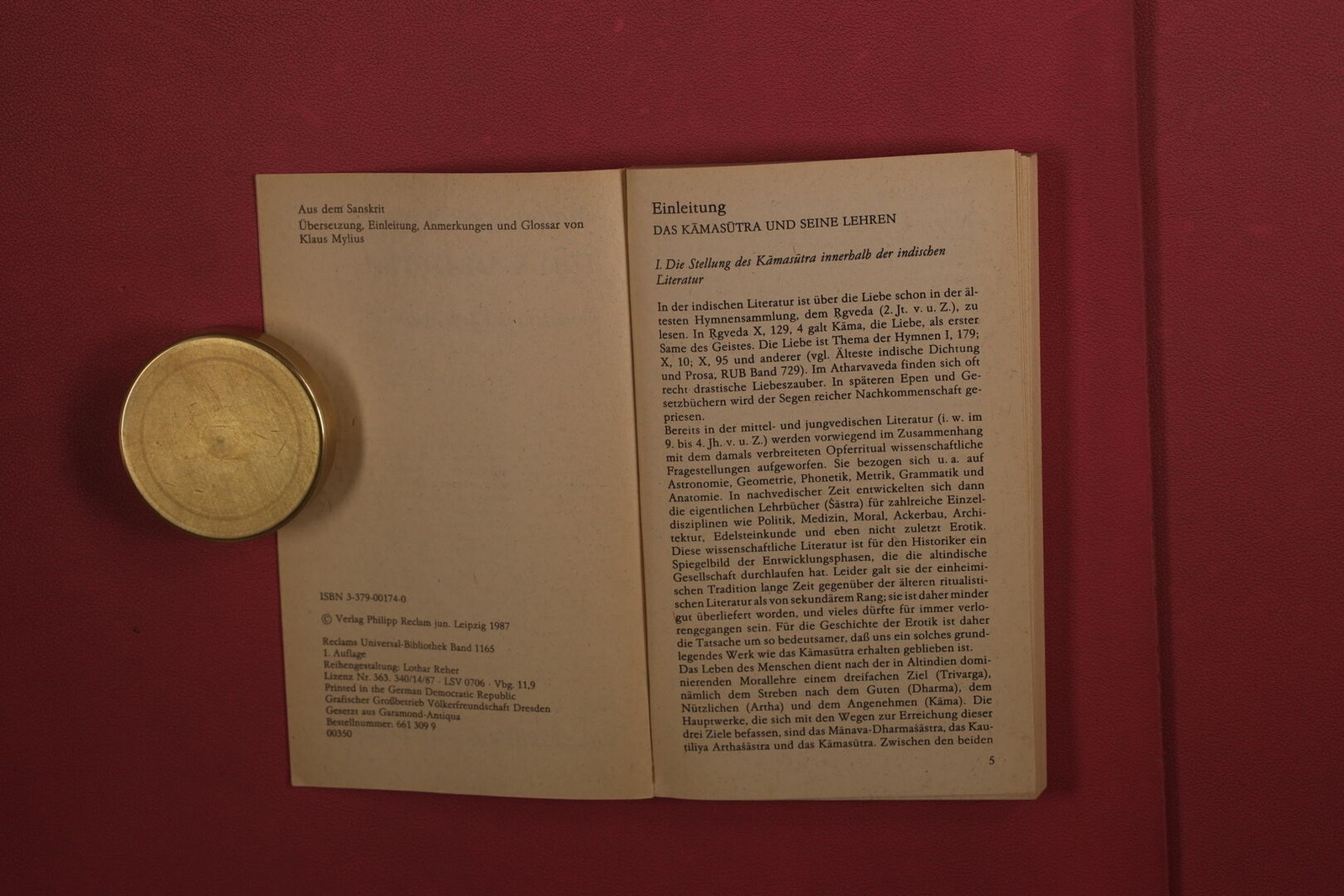 387321 Mallanaga Vatsyayana DAS KAMASUTRA Verlag Philipp Reclam jun.