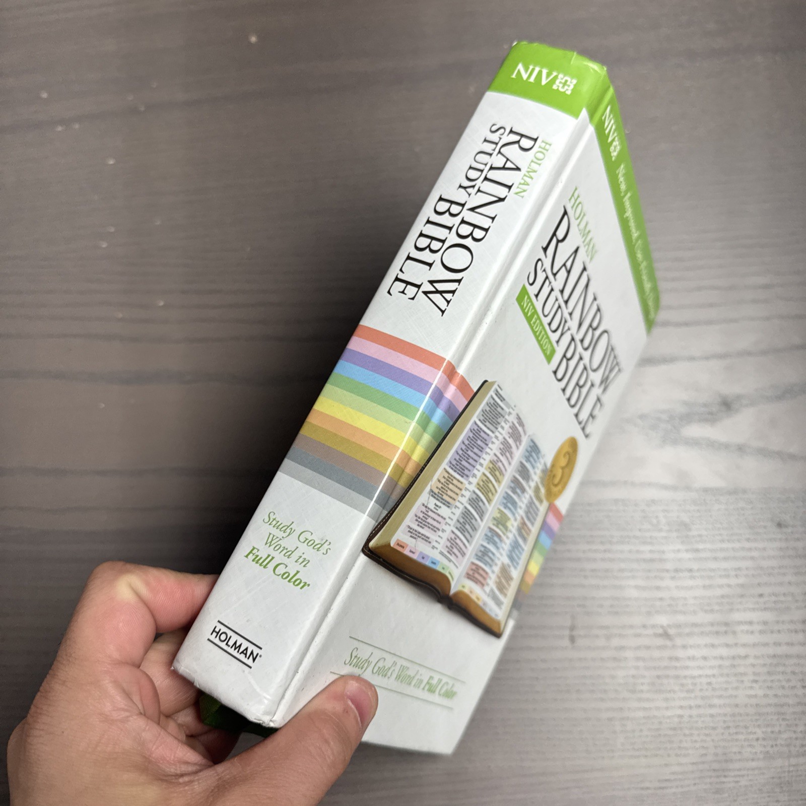 Holman NIV Rainbow Study Bible Jacketed Hardcover Preowned