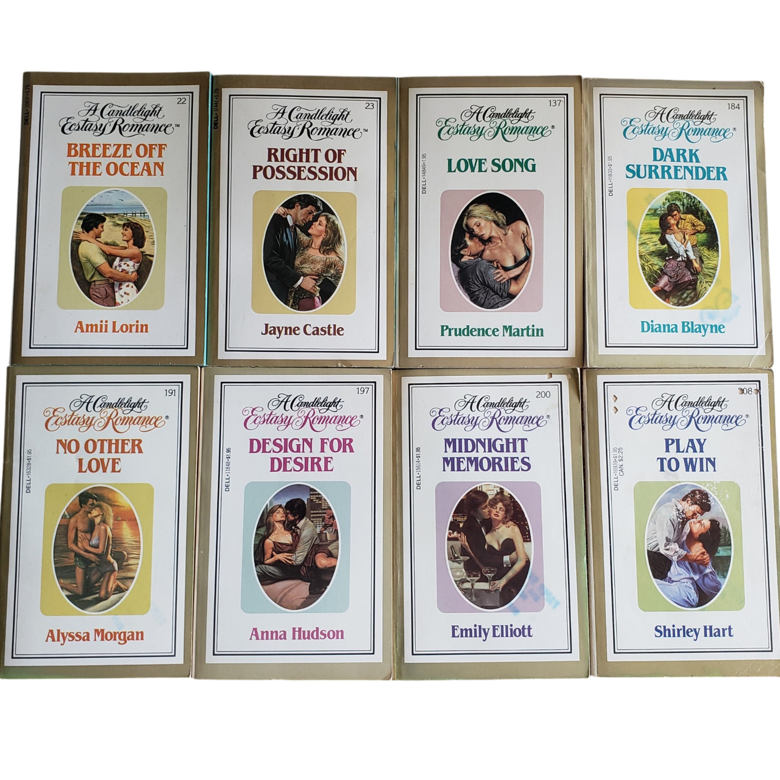 Candlelight Ecstasy Romance Paperback Book Lot of 13 Mixed #22-313 Vintage Dell