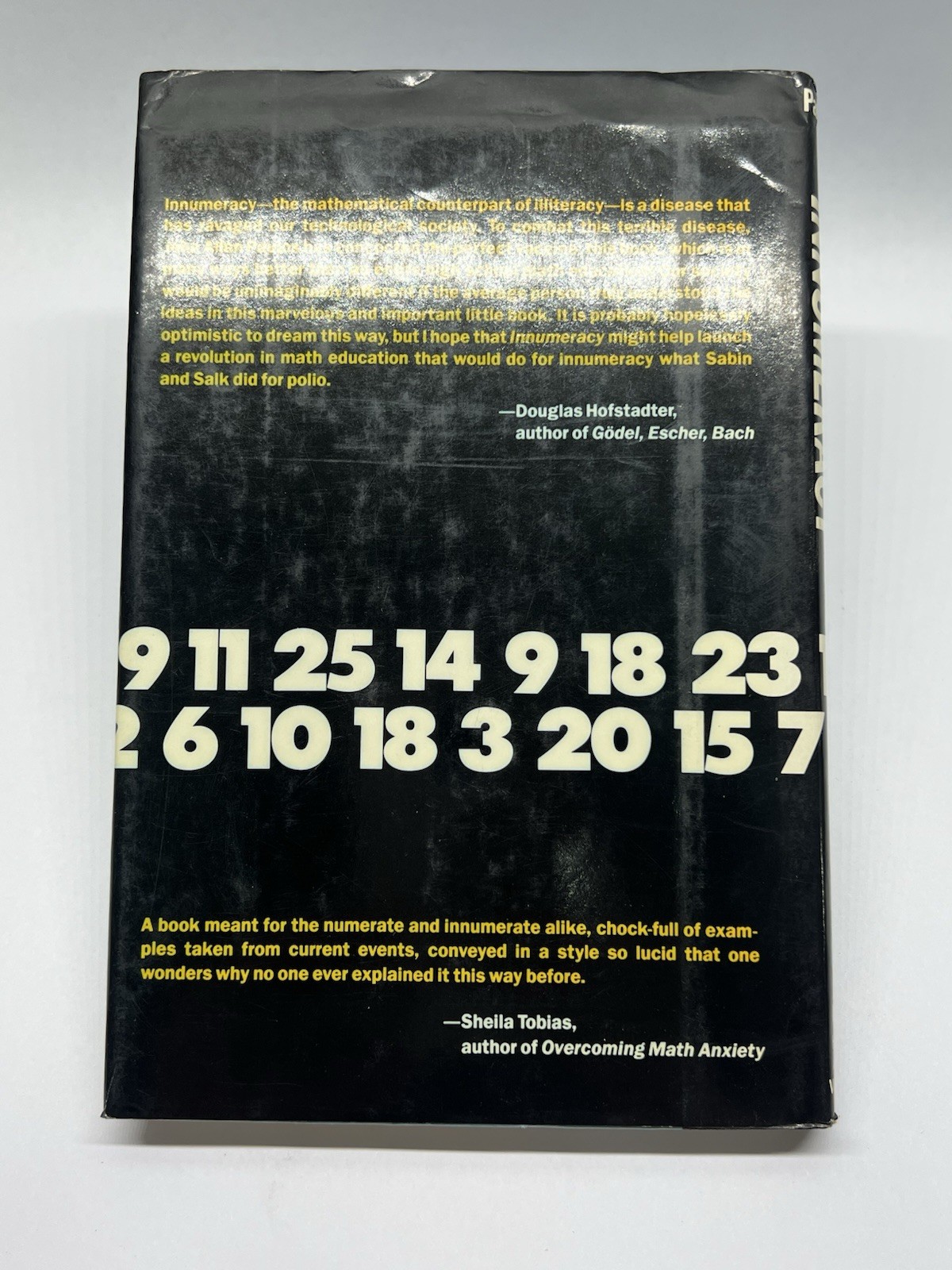 INNUMERACY JOHN ALLEN PAULOS 1988; 1ST EDITION HARDCOVER BOOK MATHEMATICS MATH