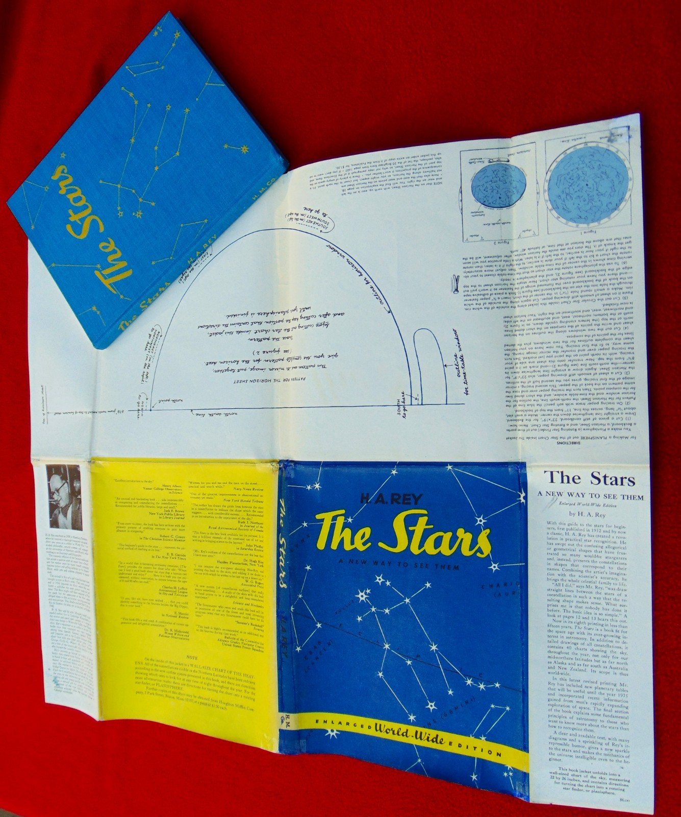 “THE STARS, A NEW WAY TO SEE THEM” ~1966~ DUST COVER=STAR MAP~HARDBACK~161 PAGES