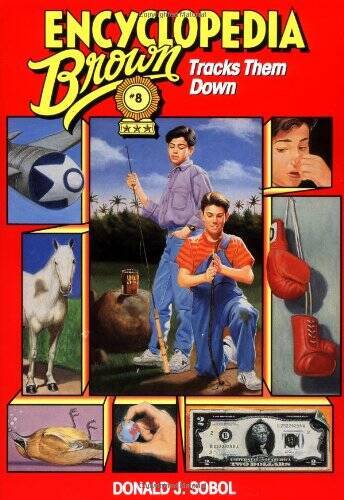Encyclopedia Brown Tracks Them Down (Encyclopedia Brown 8) – Paperback – GOOD