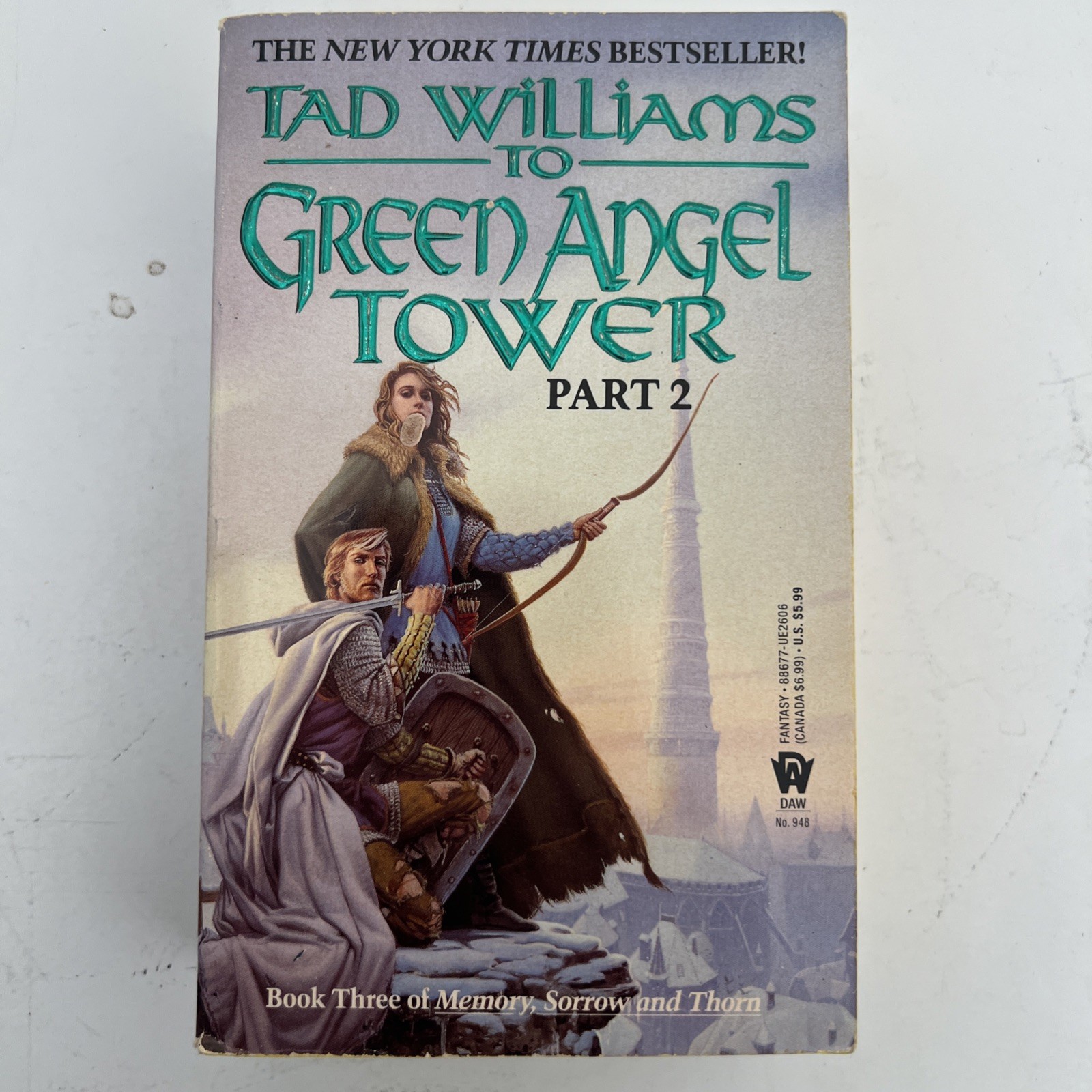 To Green Angel Tower Part 2 by tad williams DAW Fantasy 1994 1st Paperback Print